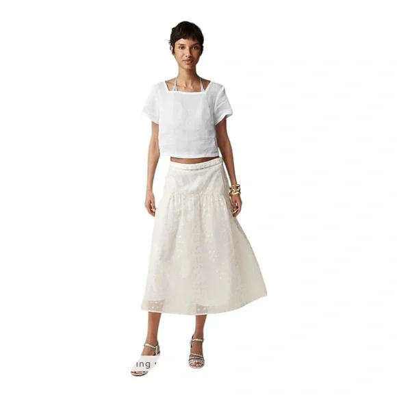 Maryam Nassir Zadeh X J.Crew drop-waist polka dot embroidered silk organza skirt - Picture 3 of 12